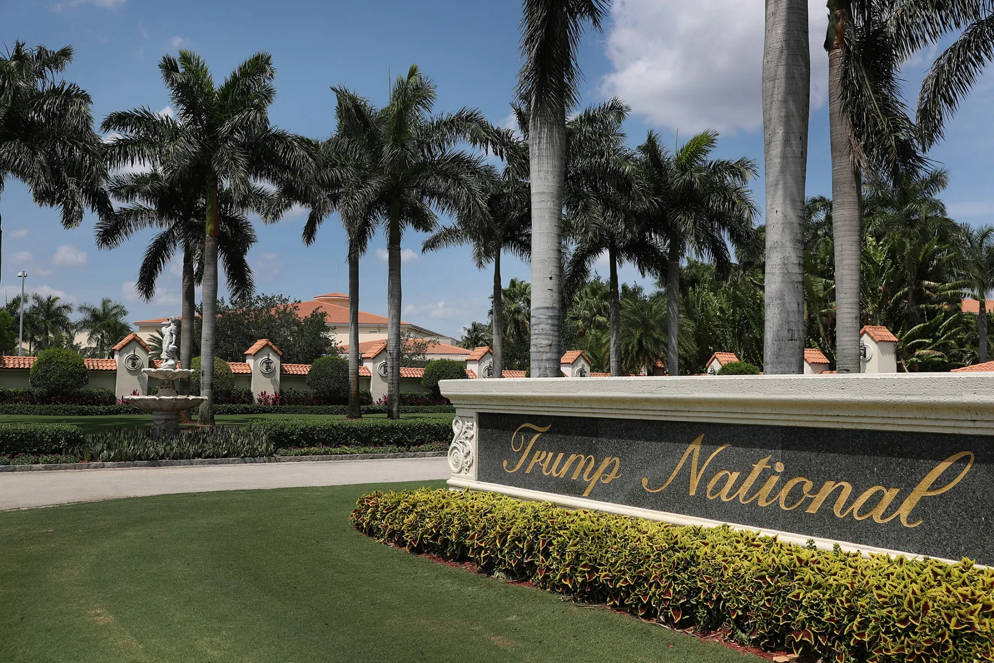 The entrance to the Trump National Doral golf resort&nbsp;in Doral, Florida.&nbsp;