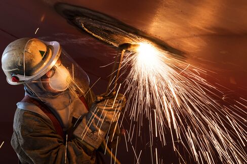 Operations at the Hyundai Heavy Industries Co. Shipyard