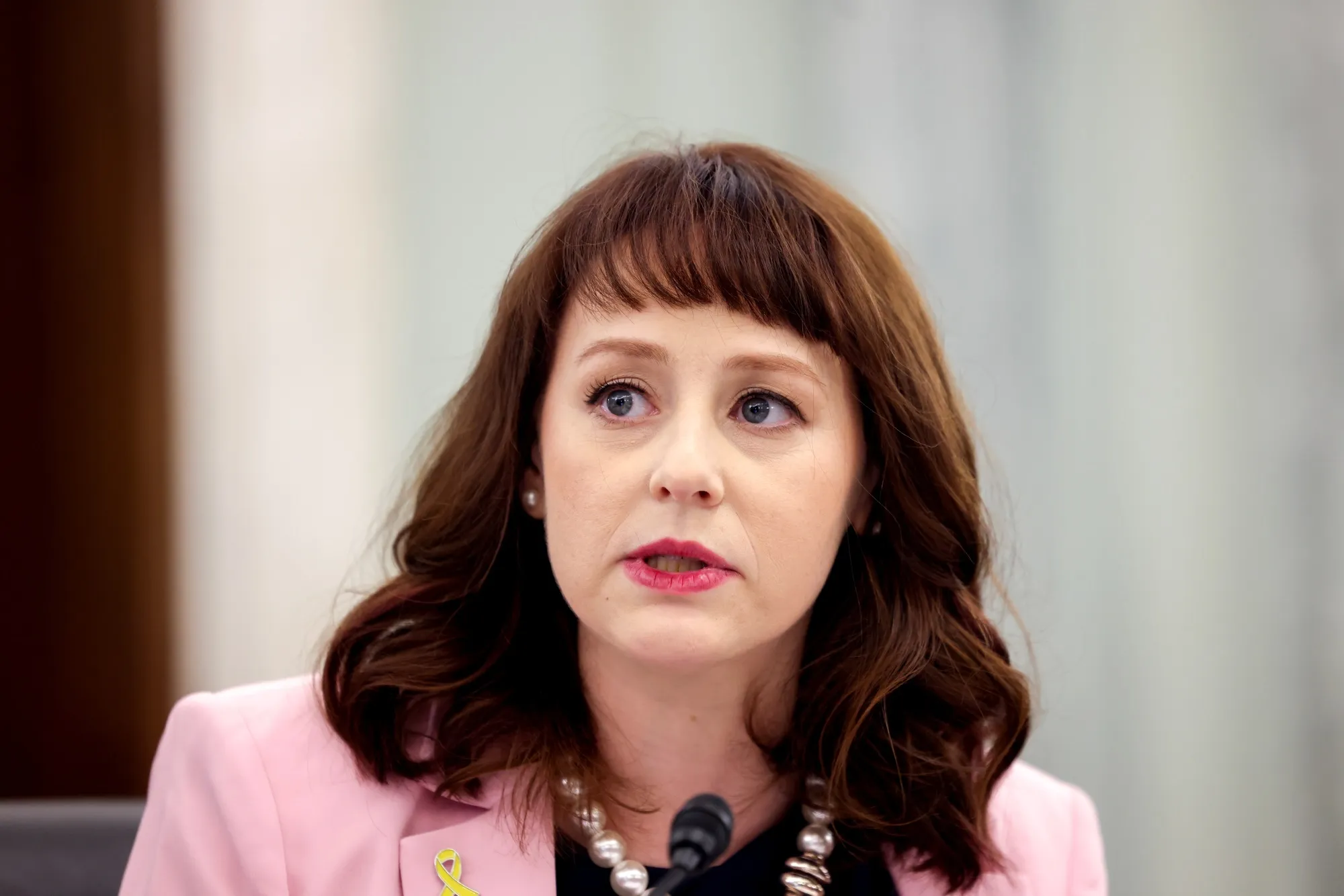 Arielle Roth during a Senate&nbsp;confirmation hearing in Washington on&nbsp;March 27.&nbsp;