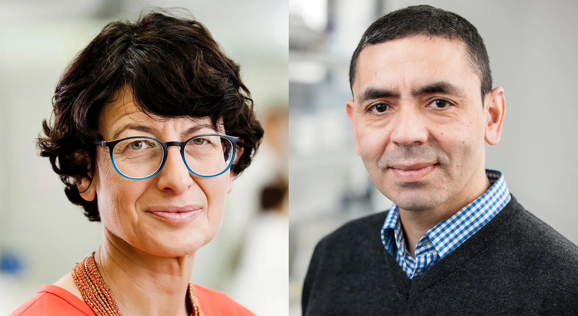 BioNTech’s science power couple Oezlem Tuereci, left, and Ugur Sahim.