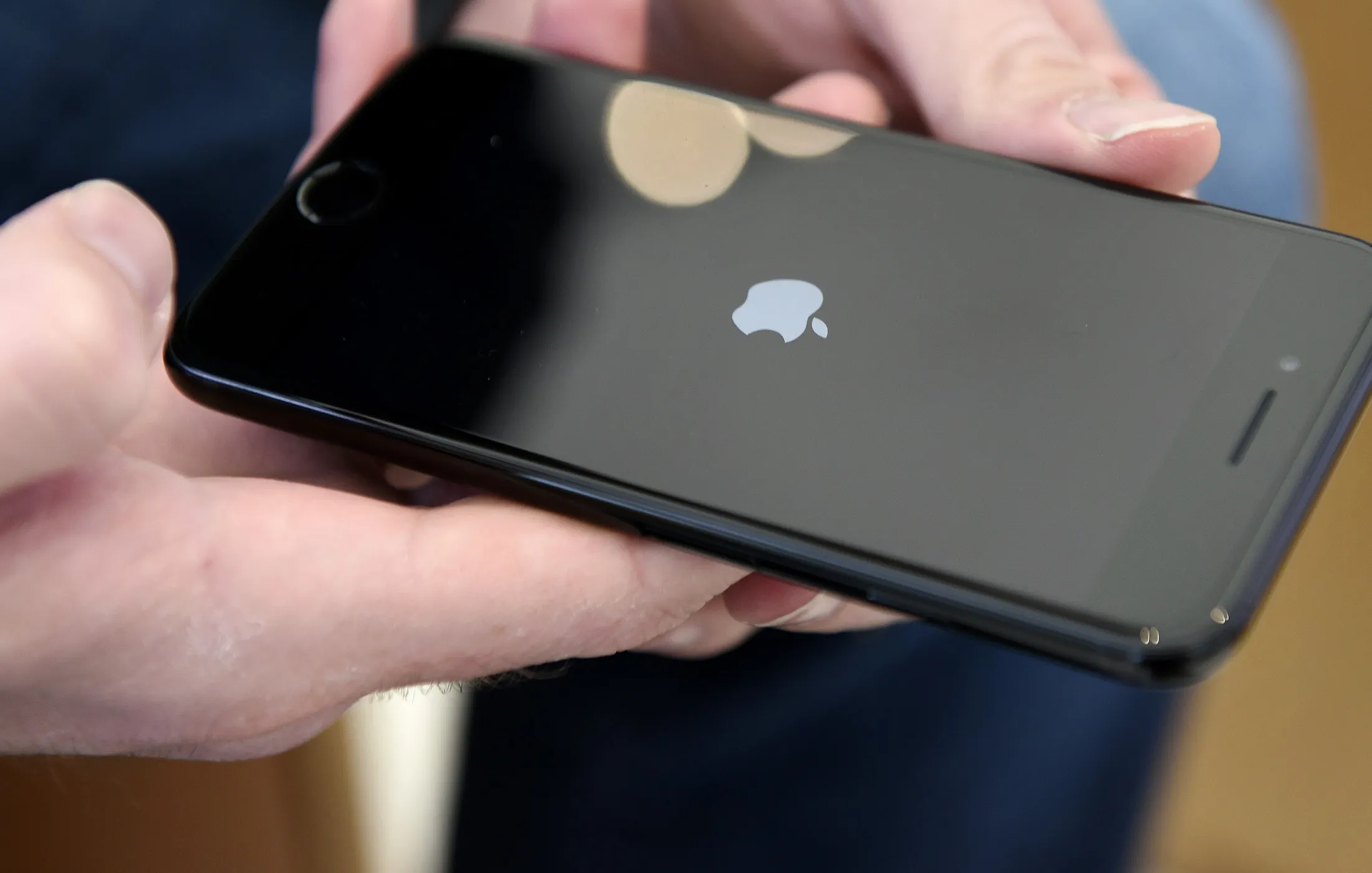 An Apple iPhone 7 smartphone.