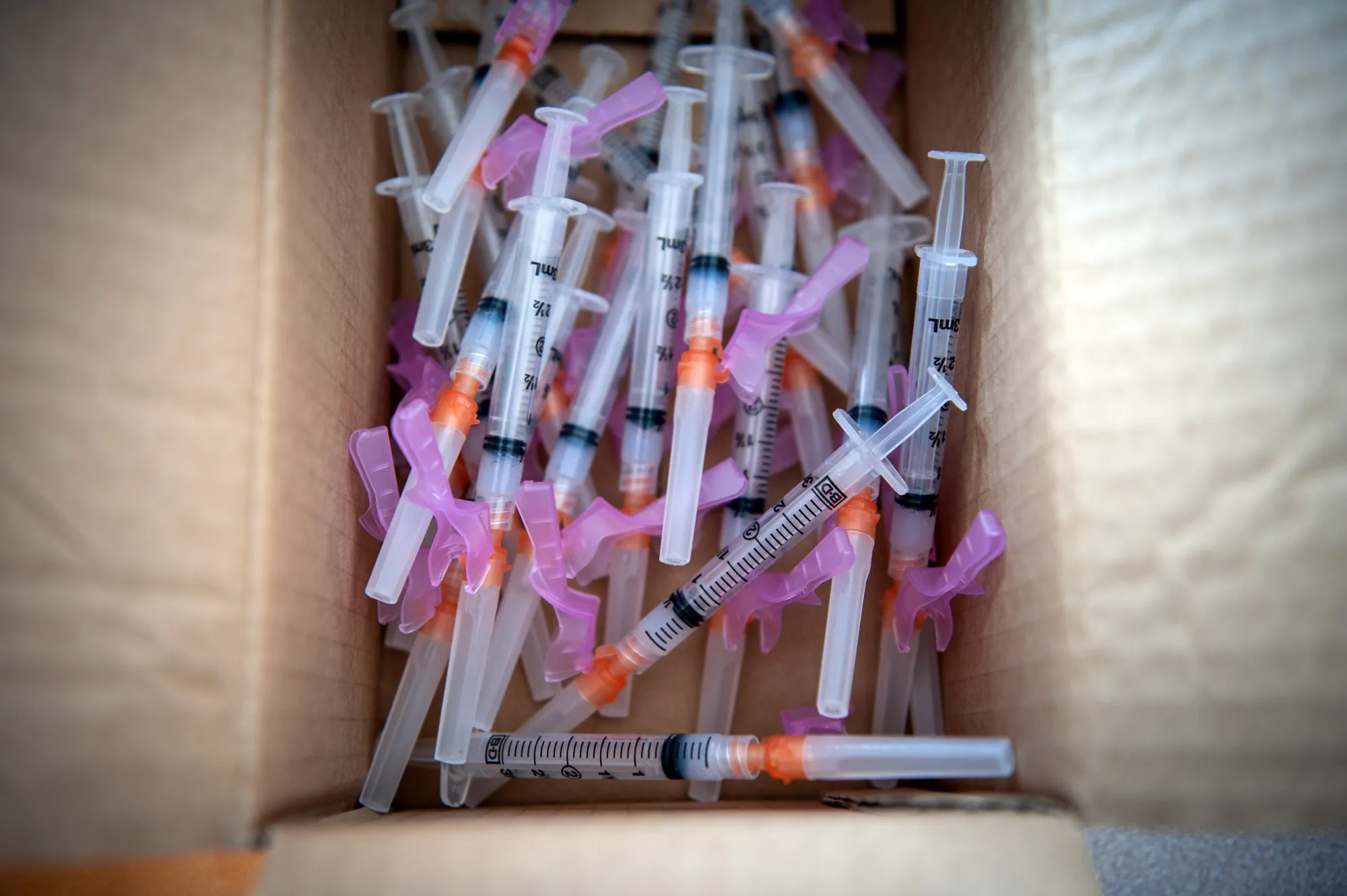 Doses of the Moderna Inc. Covid-19 vaccine at the Delta Health System The Medical Center drive-thru site in Greenville, Mississippi.