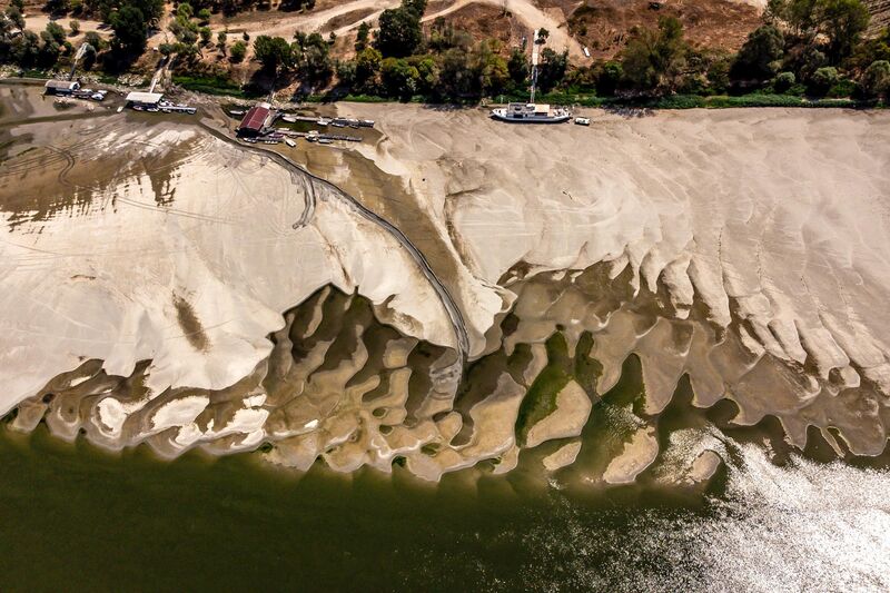 The Po river is the worst drought since the seventies