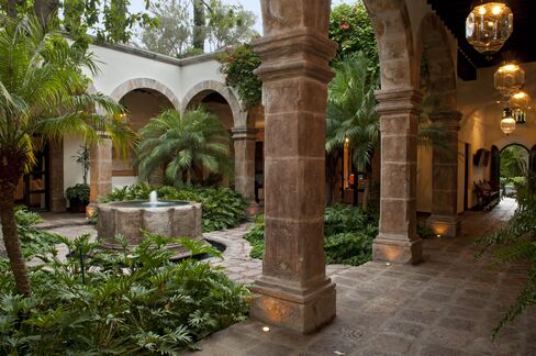 The interior courtyard.