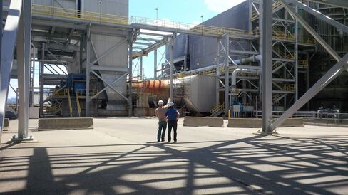 First Energy employees Hank Boka and Doug Colafella inspect the W.H. Sammis power plant in Ohio.