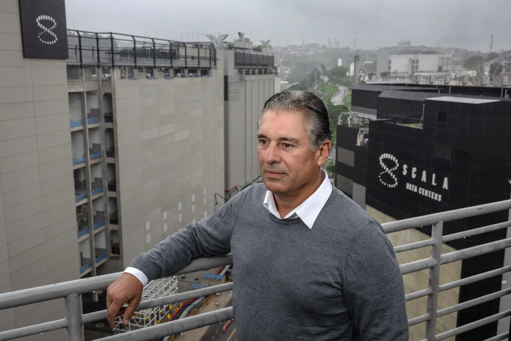 Luciano Fialho at the Scala Data Center facilities in Barueri, Sao Paulo state.
