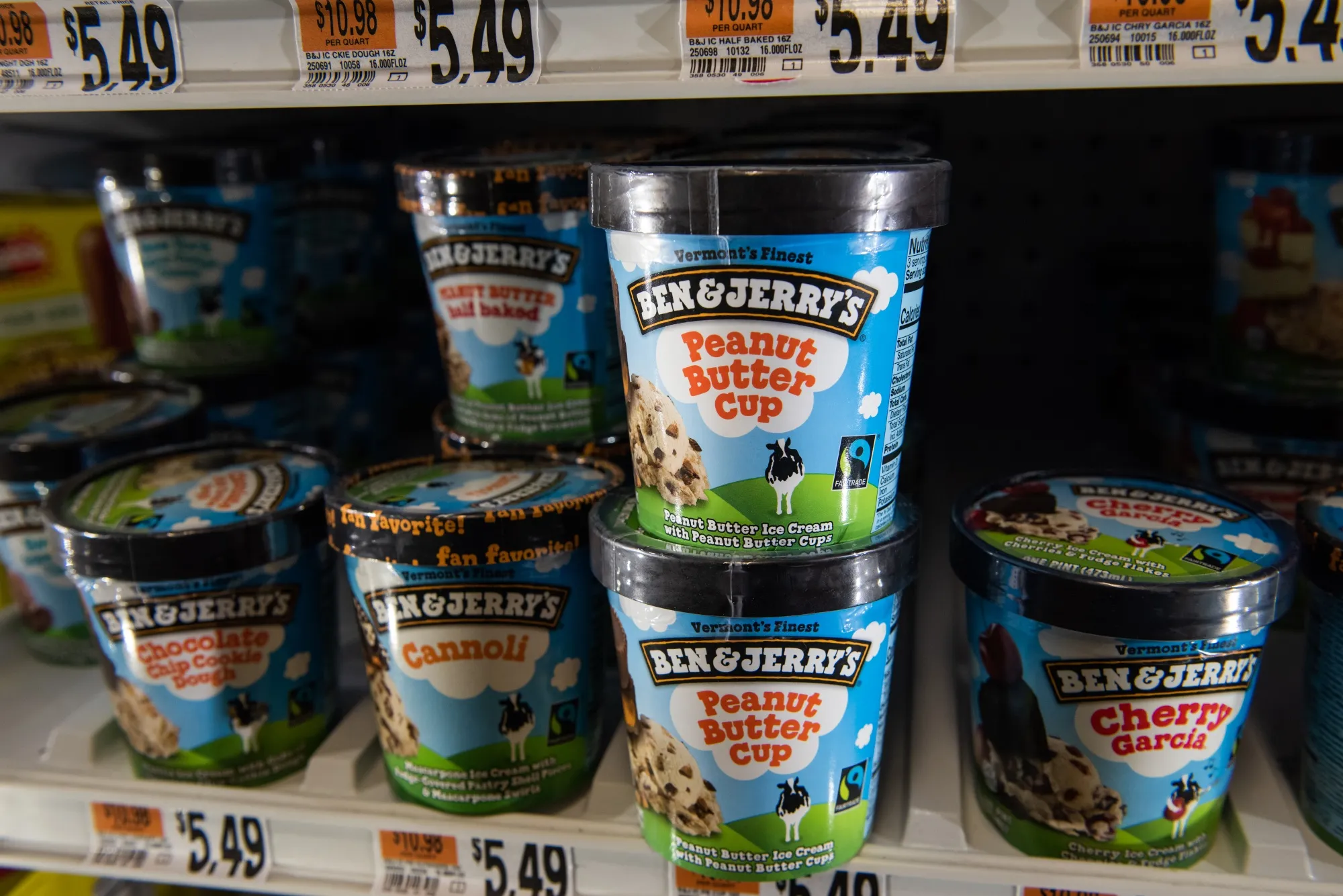 Pints of Ben &amp; Jerry's ice cream&nbsp;