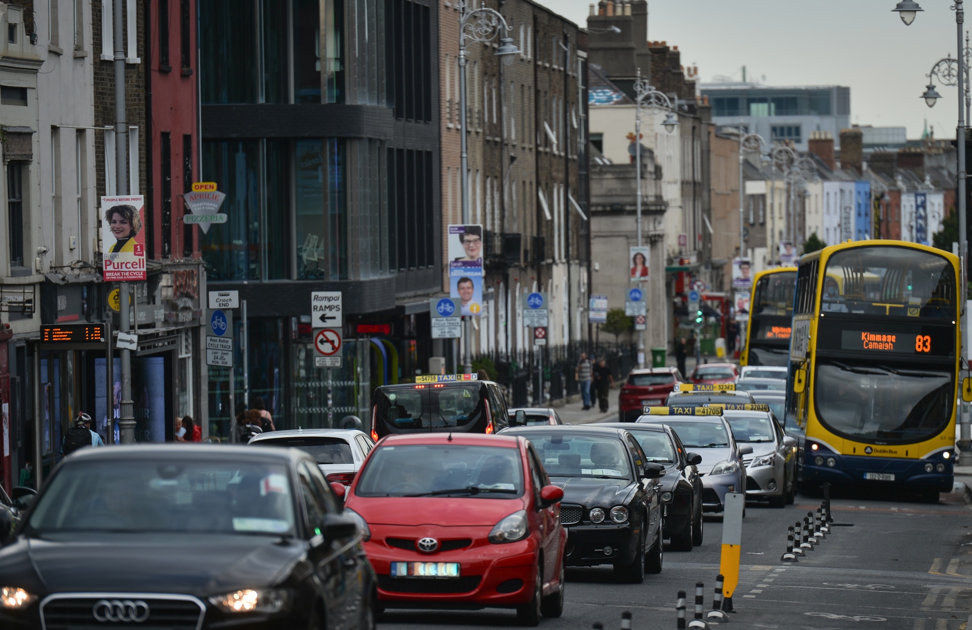 Busy traffic has long been a fixture of downtown Dublin.