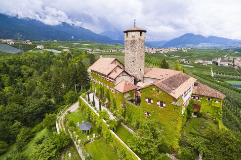 The 80 room, 12th-century Castle Valer in Tassullo, Italy.