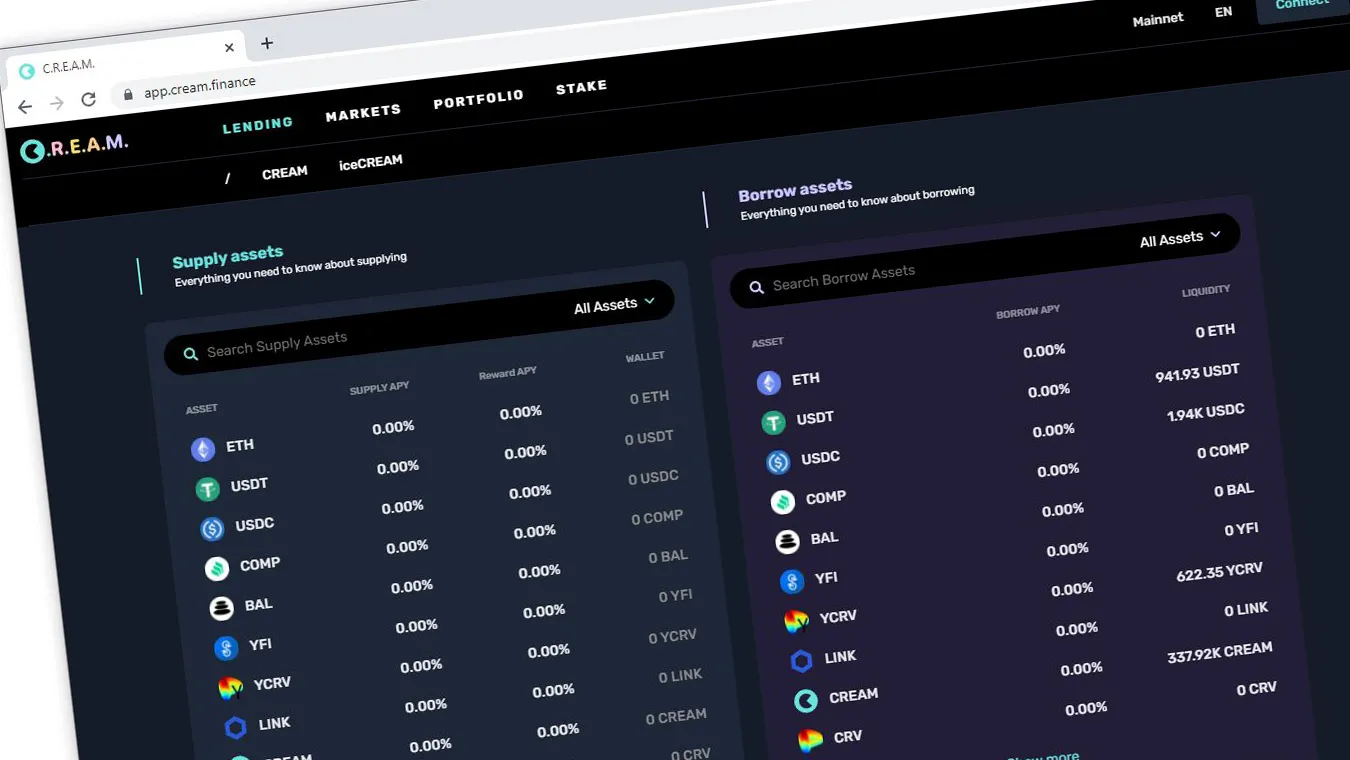 DeFi Protocol Cream Finance Loses $130 Million in Latest Crypto Hack -  Bloomberg