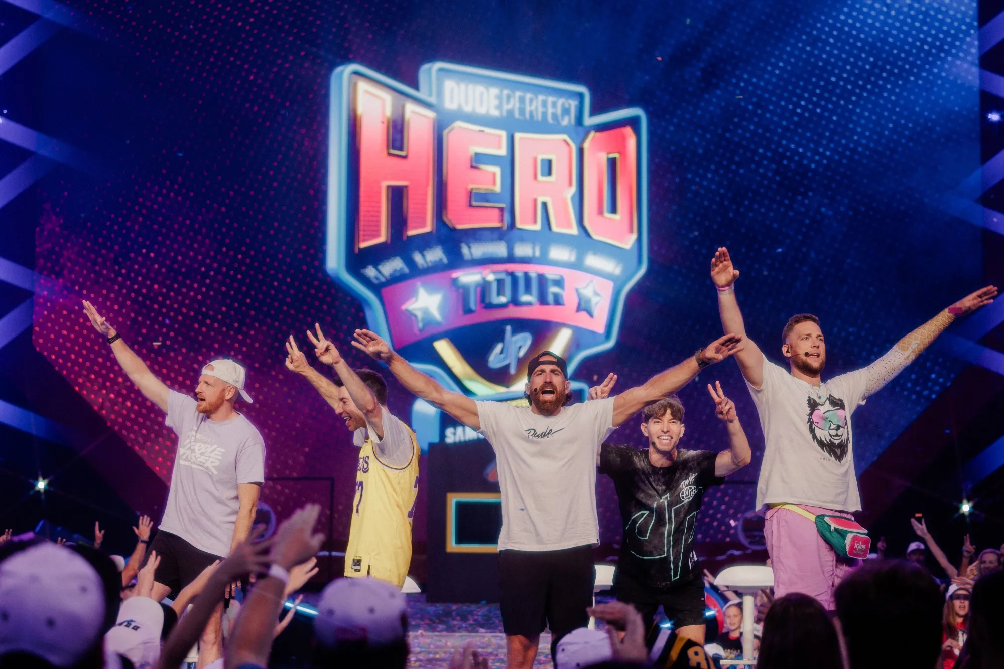 Dude Perfect on the latest tour.