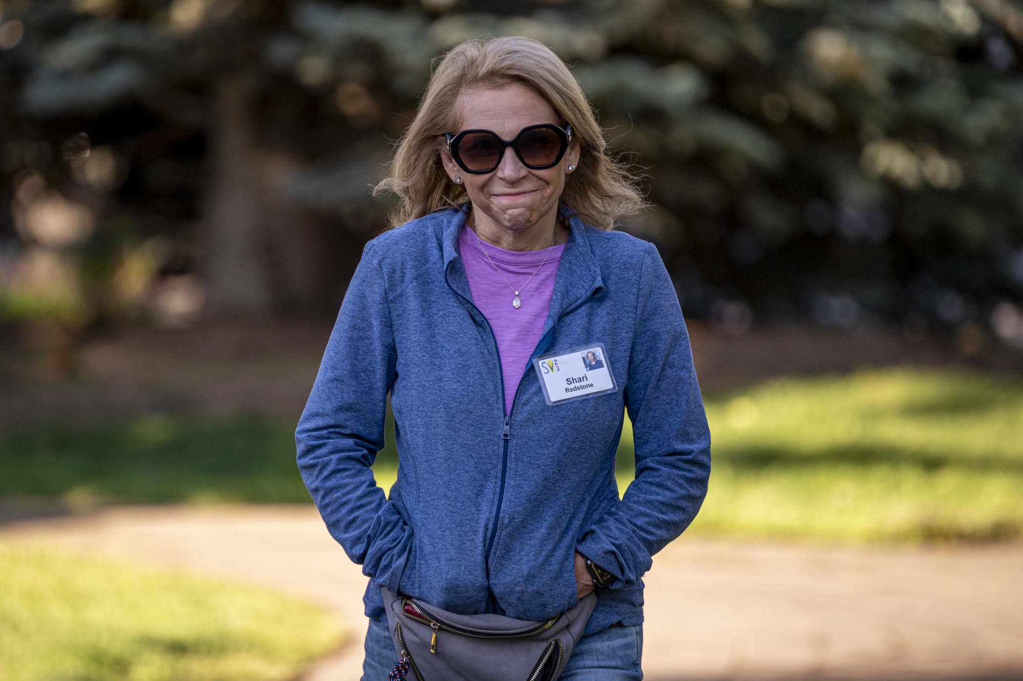 Shari Redstone, chair of Paramount Global, arrives for the morning session during the Allen &amp; Co. Media and Technology Conference in Sun Valley, Idaho, US, on Wednesday, July 12, 2023.&nbsp;