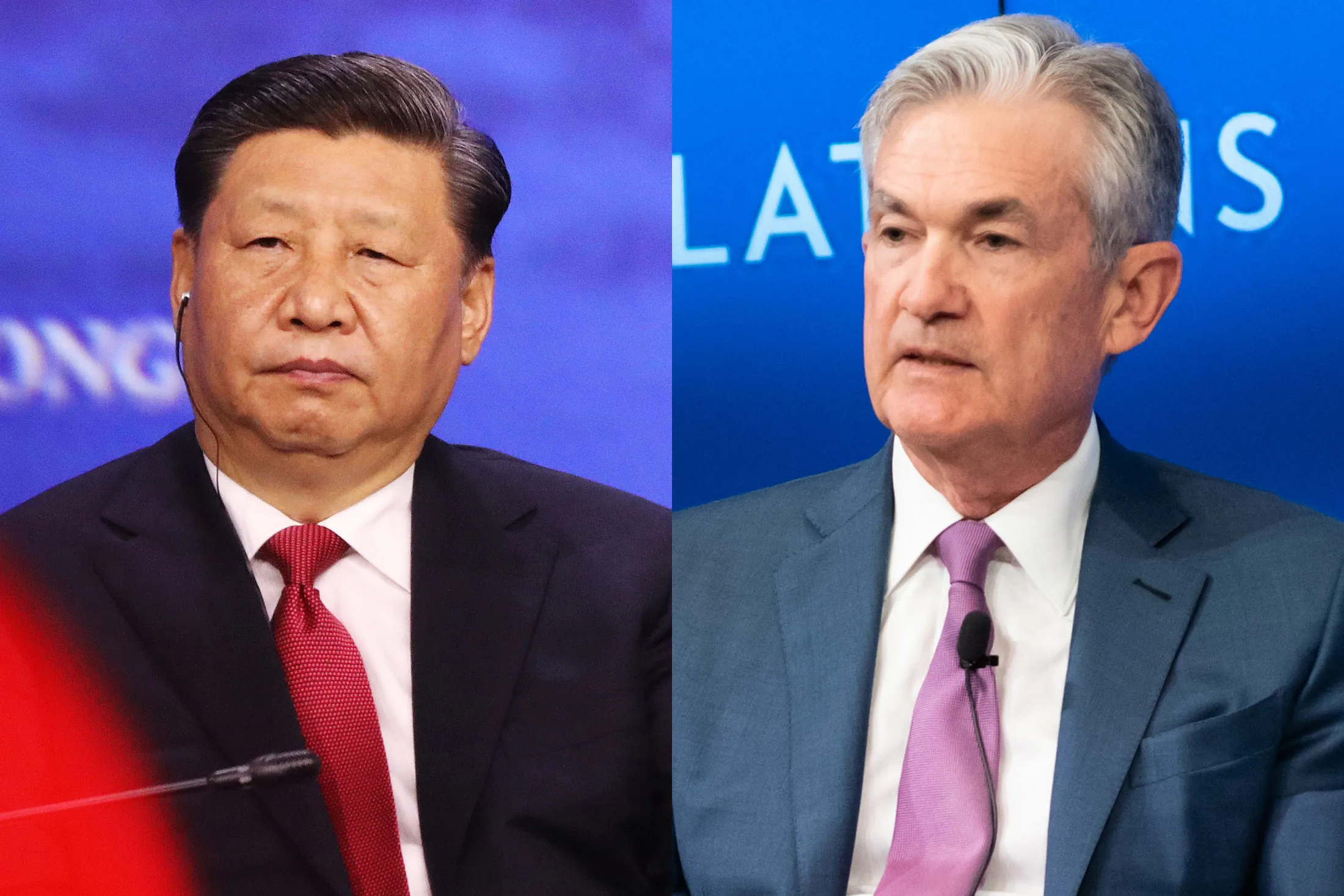 Xi Jinping and Jerome Powell