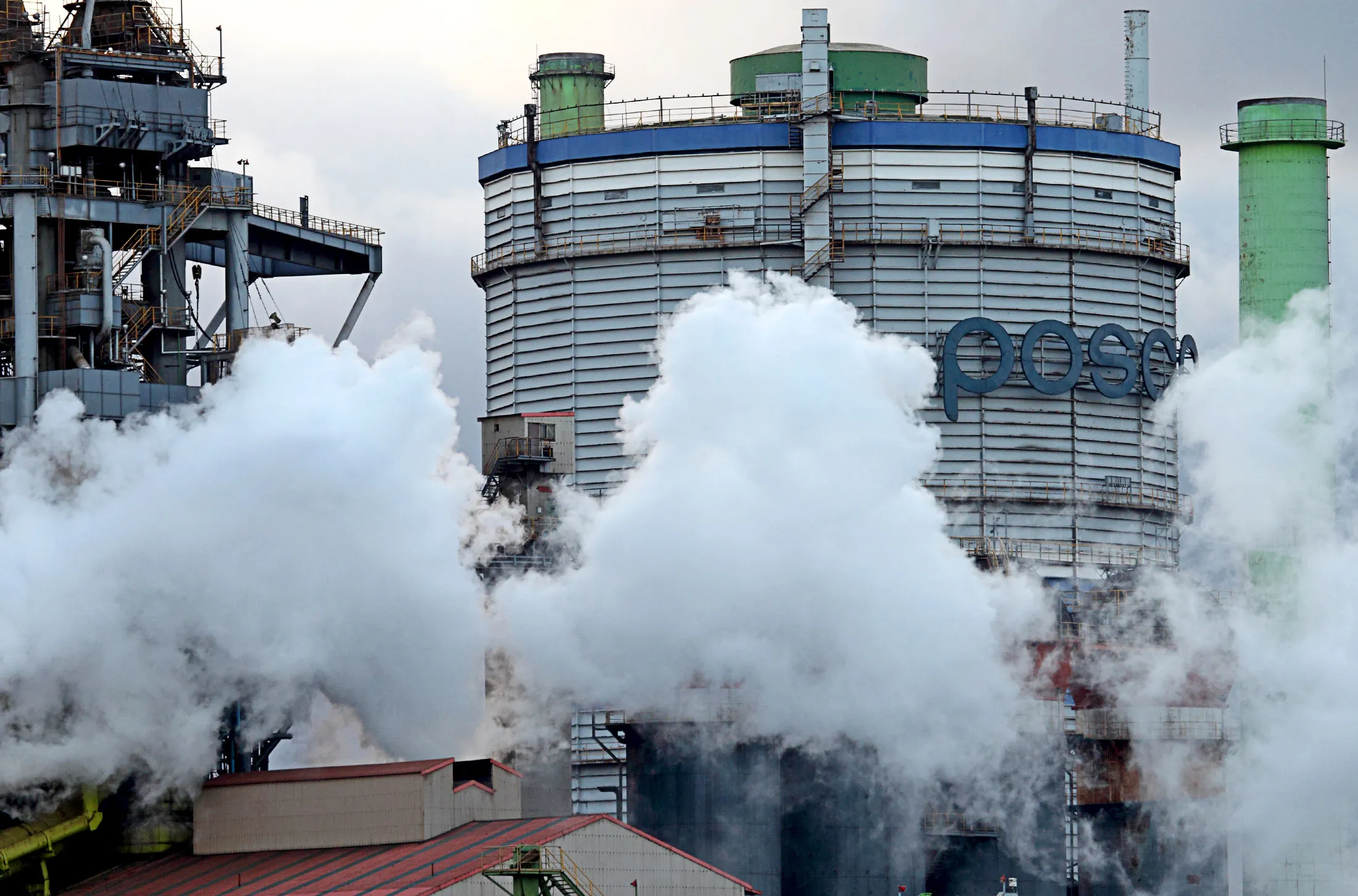 The Posco steel mill in Pohang, South Korea.
