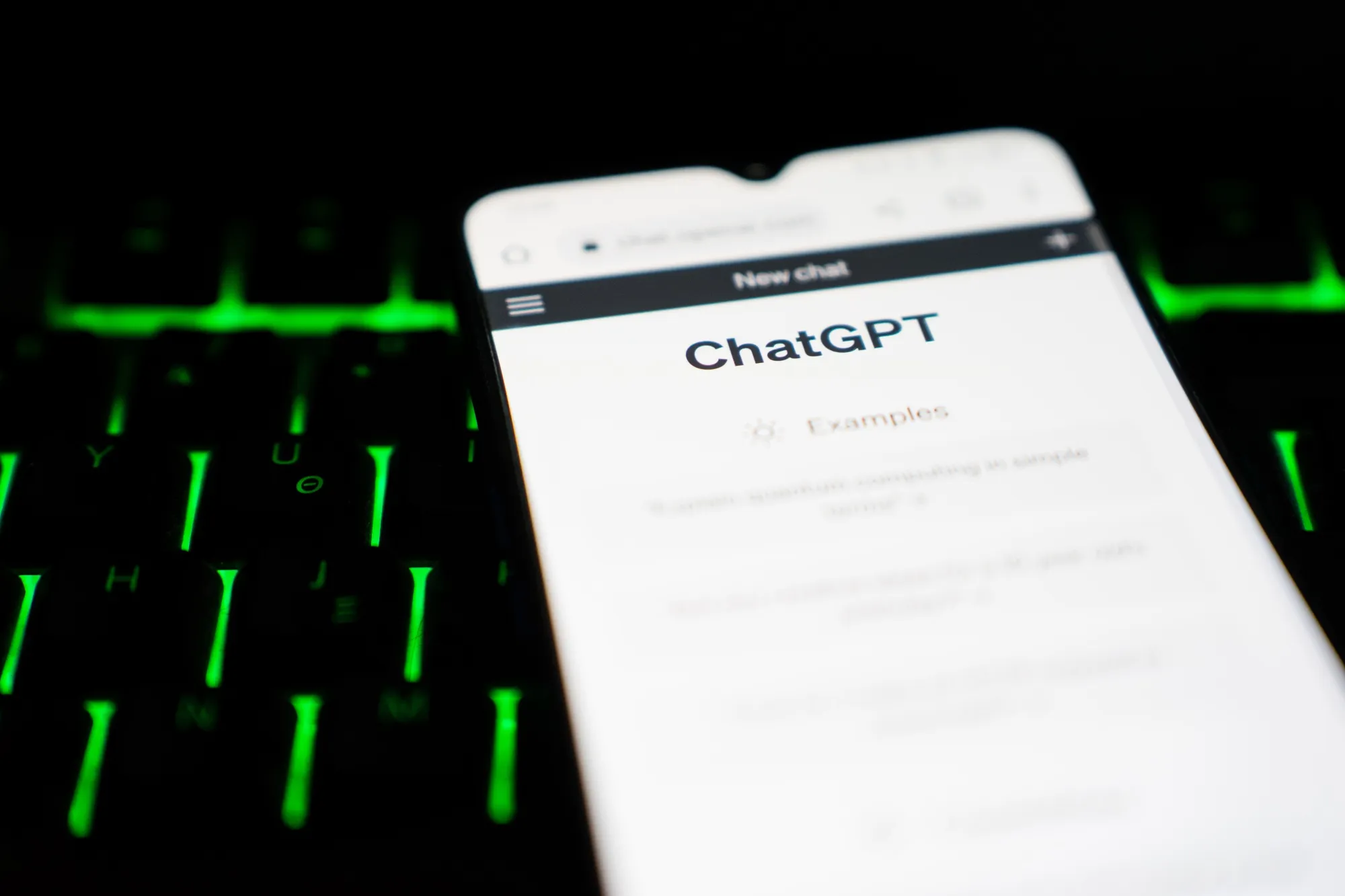 The ChatGPT user interface.