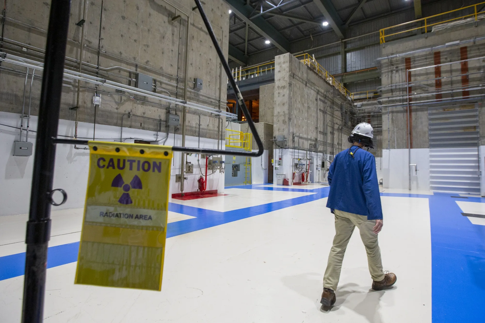 Inside a nuclear reactor building.