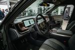 The interior of the Rivian R1T electric vehicle (EV) pickup truck at the company's manufacturing facility in Normal, Illinois.