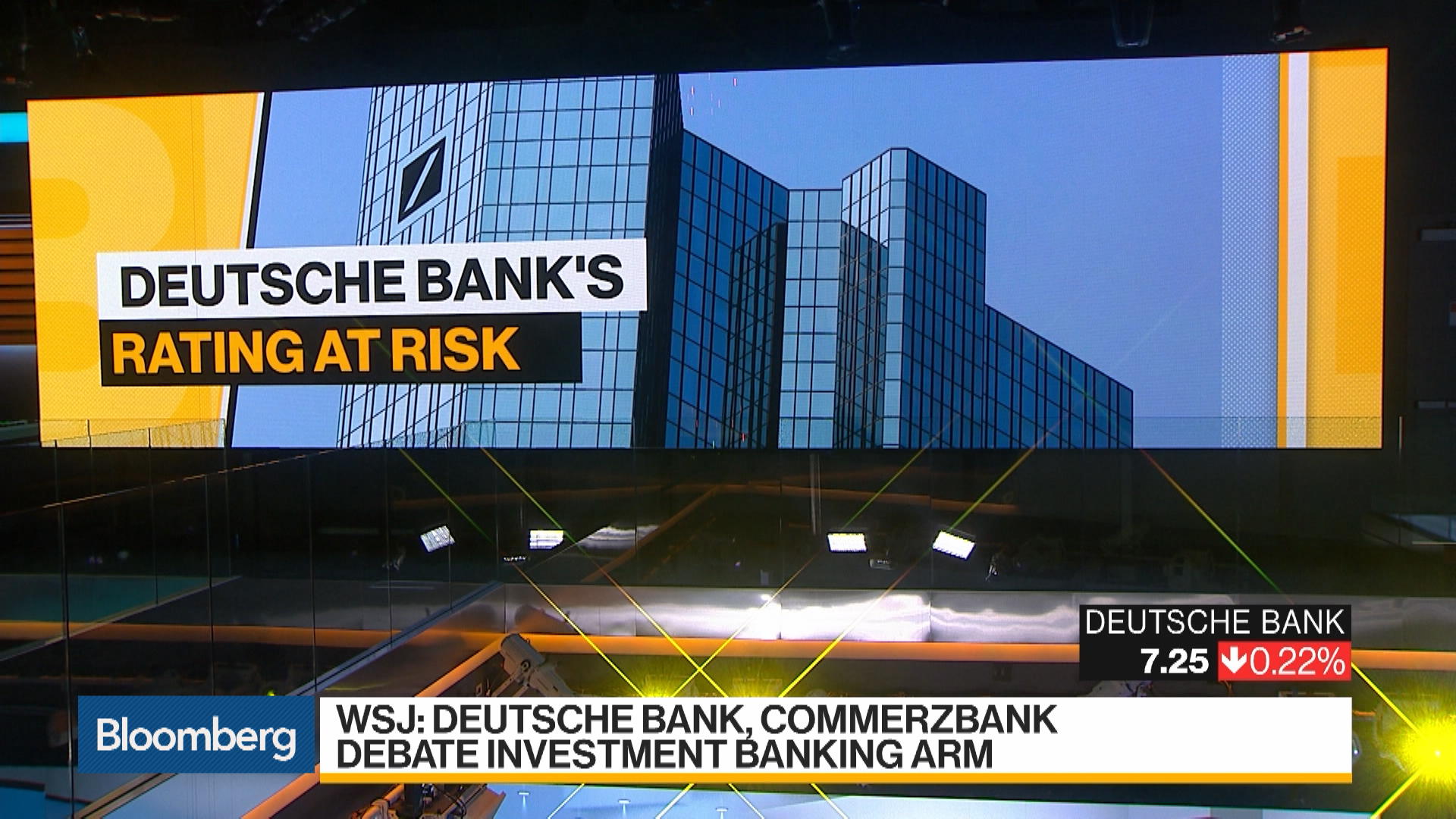 Watch Deutsche Bank's Credit Rating Possibly at Risk - Bloomberg