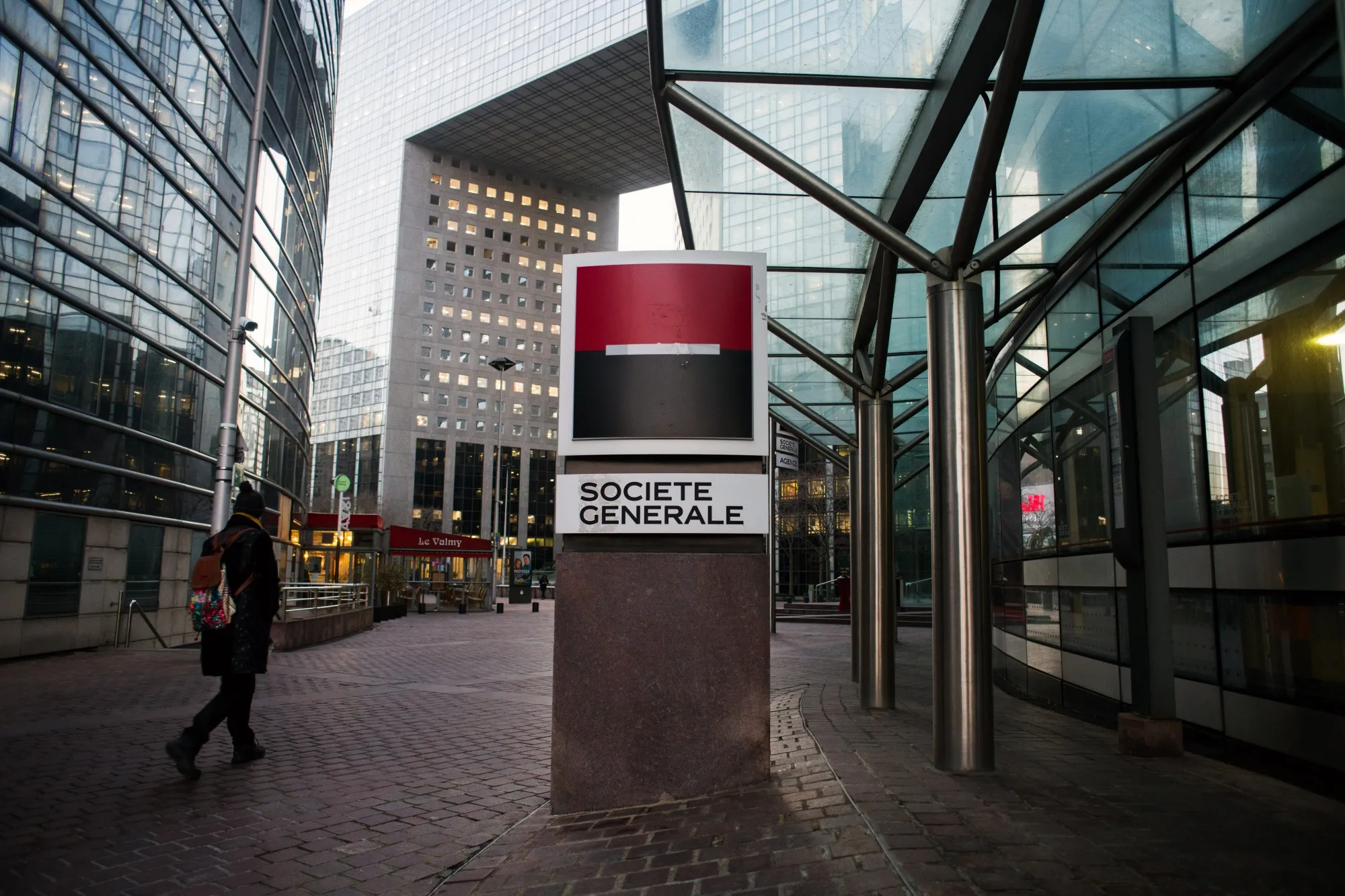 Societe Generale SA&nbsp;headquarters in the La Defense business district of Paris.