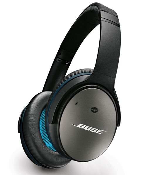 A pair of Bose QuietComfort headphones.