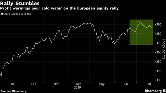 European Stocks Tumble as SAP to Richemont Fall on Earnings Woes