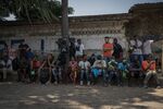 Migrants of African nationalities&nbsp;outside the&nbsp;&nbsp;Mexican Commission for Refugee Assistance to get their applications processed&nbsp;in Tapachula, Mexico, on April. 11.&nbsp;