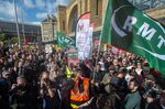 The Enough is Enough strike rally outside Kings Cross station on Oct. 1 
