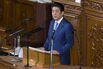 Prime Minister Shinzo Abe addresses As Japan Diet Opens The 196th Session