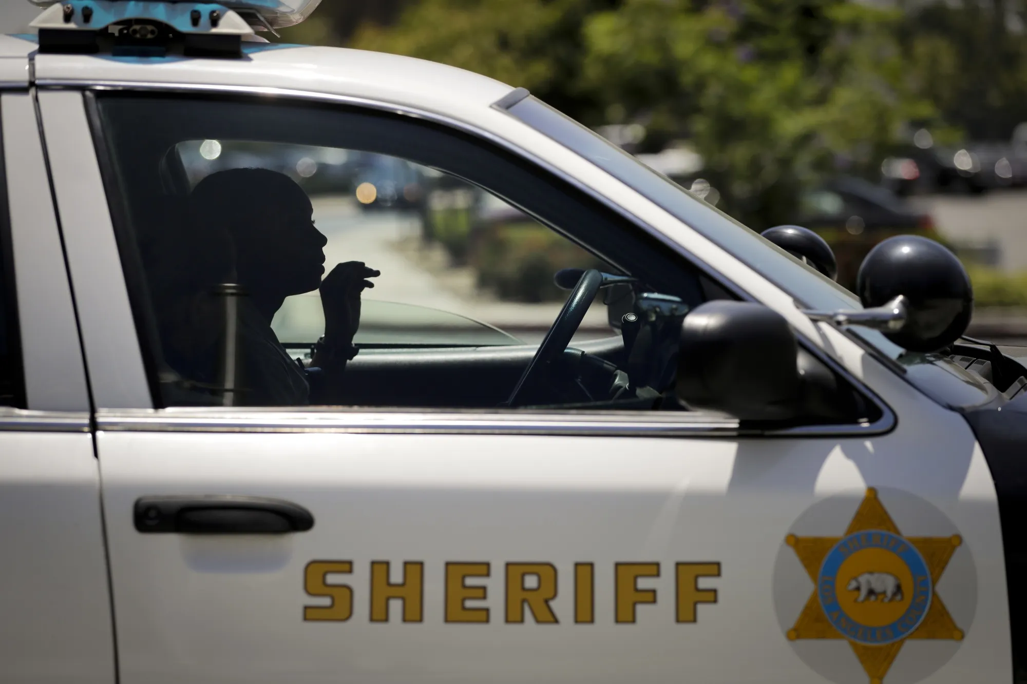 A Los Angeles County sheriff's deputy recruit&nbsp;at the Biscailuz Regional Training Center in Monterey Park, California.