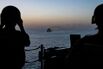 US forces patrol the Arabian Sea near the Touska cargo ship, on April 20.