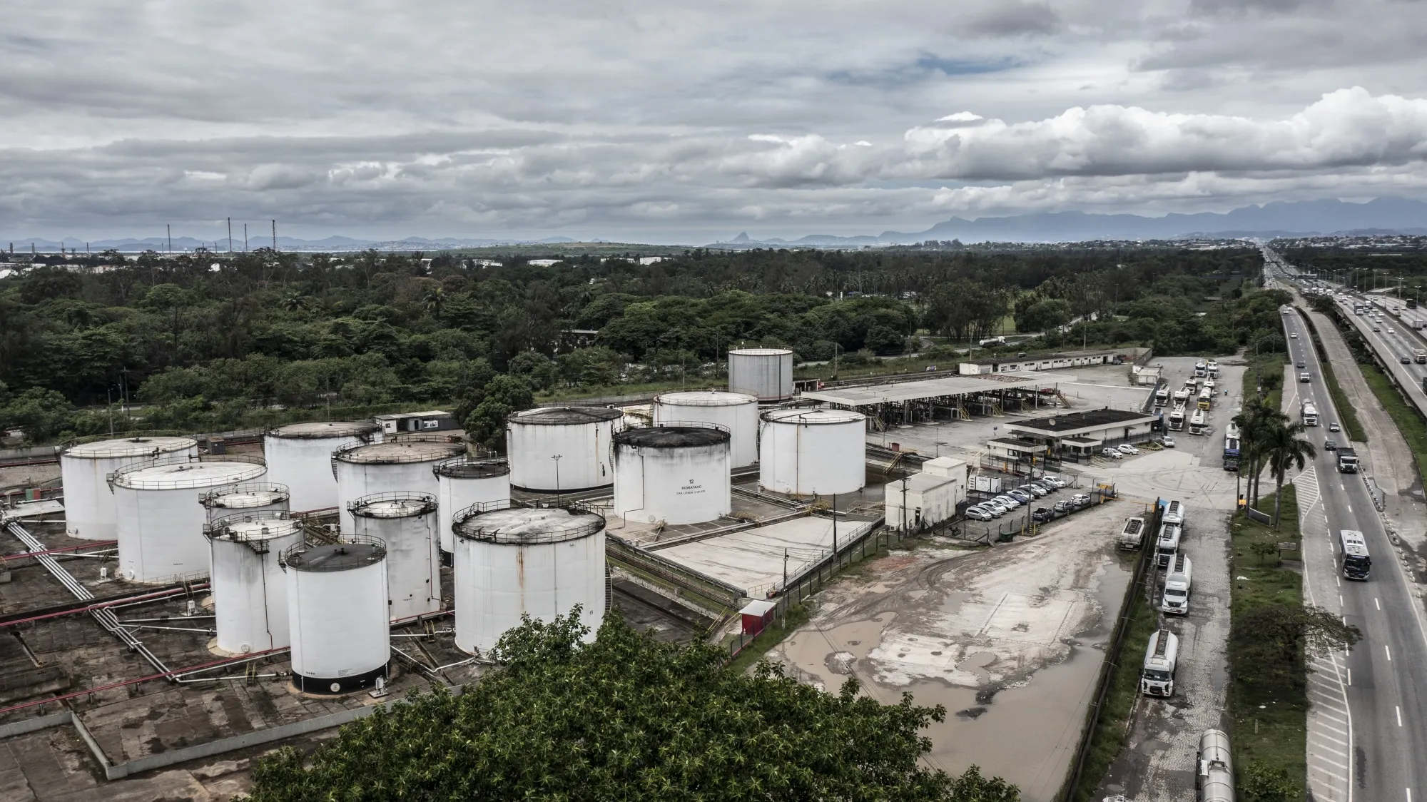 Storage tanks at a Petrobras refinery in Duque de Caxias, Rio de Janeiro state, Brazil.
