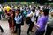 People stand outdoors after they rushed out of their offices following tremors in Kolkata, India, Wednesday, Aug. 24, 2016. A powerful earthquake with a preliminary magnitude of 6.8 shook central Myanmar on Wednesday, knocking glasses off tables and sending people running out of buildings in the country's largest city.The U.S. Geological Survey said the quake was centered about 25 kilometers (15 miles) west of Chauk, an area west of the ancient capital of Bagan. (AP Photo/Bikas Das)