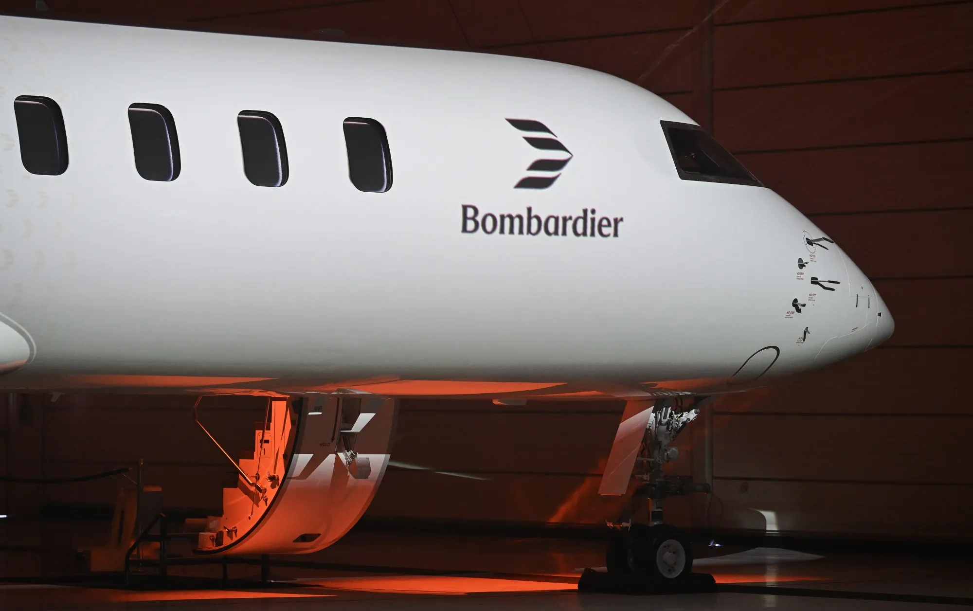Bombardier CEO Eric Martel Speaks At An Event
