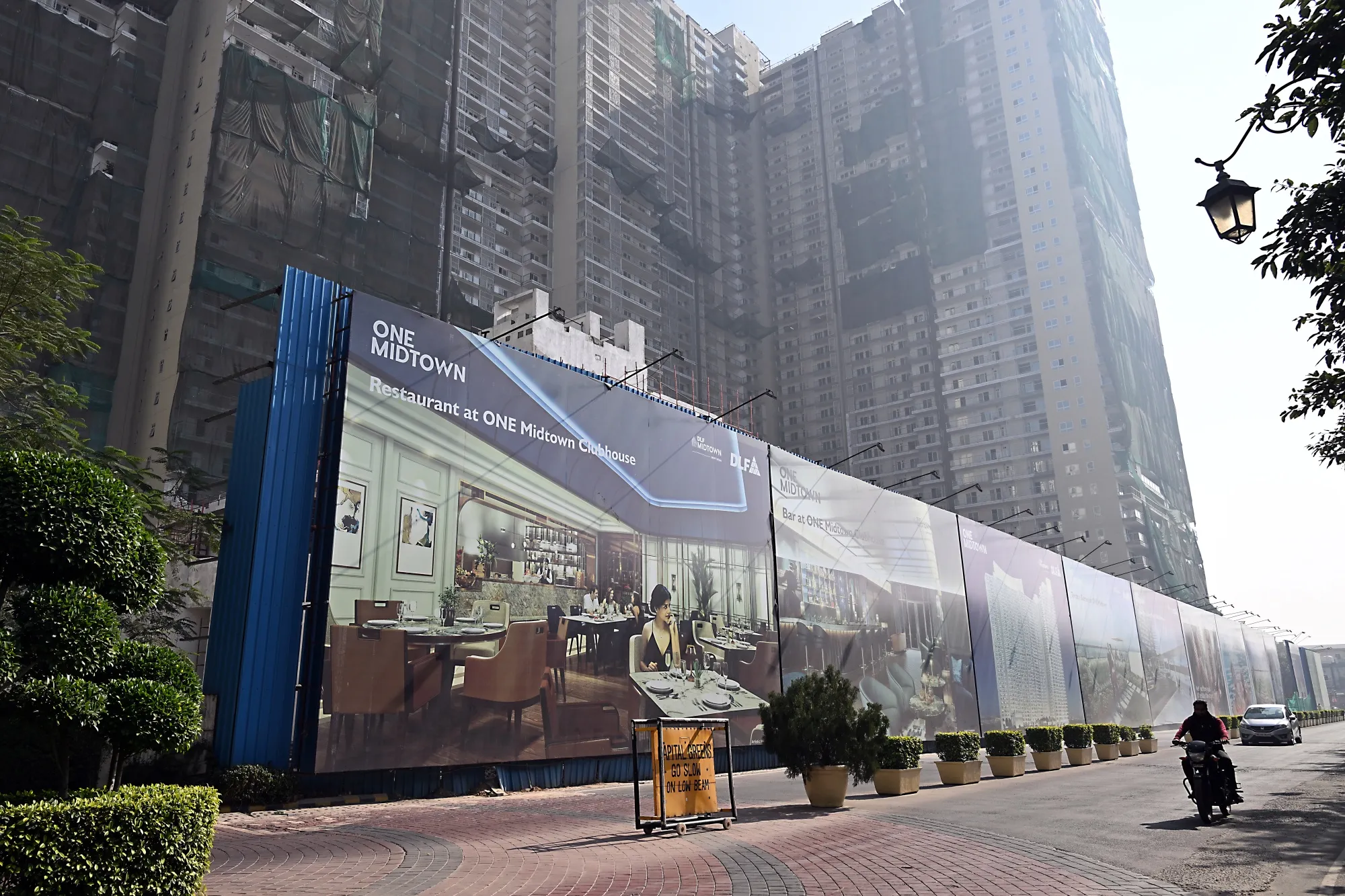 Residential buildings under construction at the One Midtown project, developed by DLF, in New Delhi.