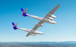 A render of Virgin Galactic’s new mothership, a carrier aircraft for its passenger spaceships.