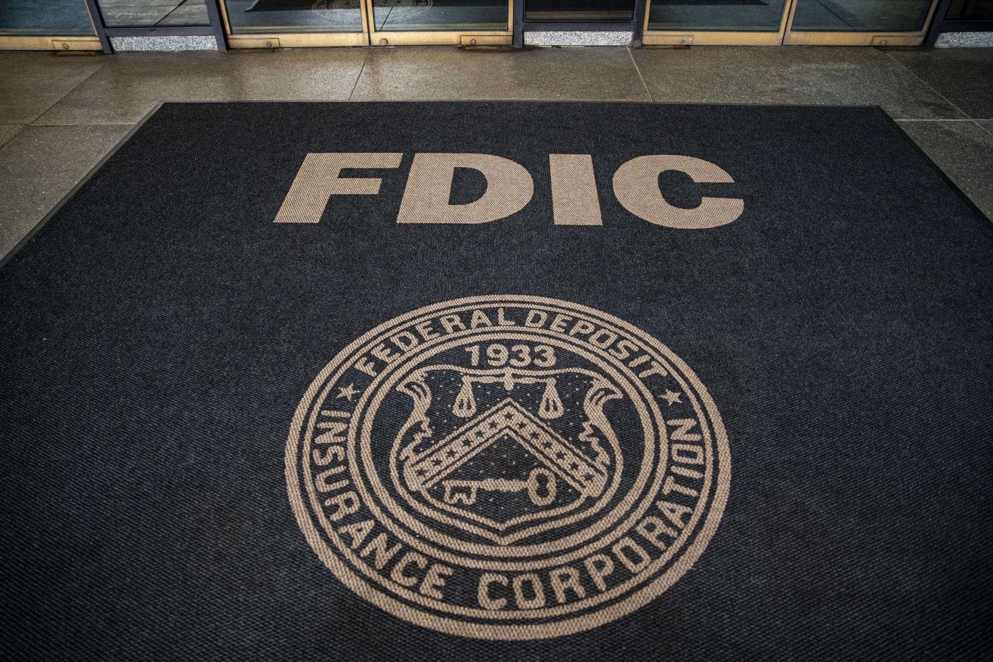 The Federal Deposit Insurance Corp. (FDIC) headquarters in Washington, DC, US, on Monday, March 13, 2023. US authorities took extraordinary measures to shore up confidence in the financial system after the collapse of Silicon Valley Bank, introducing a new backstop for banks that Federal Reserve officials said was big enough to protect the entire nation's deposits.