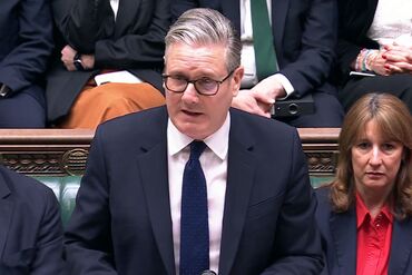 Keir Starmer speaks in Parliament on April 20.