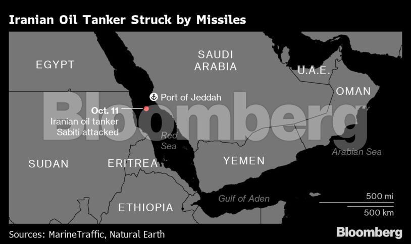 Iranian Oil Tanker Struck by Missiles