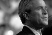 President George W. Bush on stage at the Nationwide arena in Columbus, Ohio on 30/10/2004

