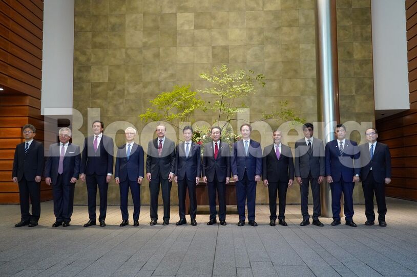 Japan's Prime Minister Fumio Kishida Meets Global Chip Heads