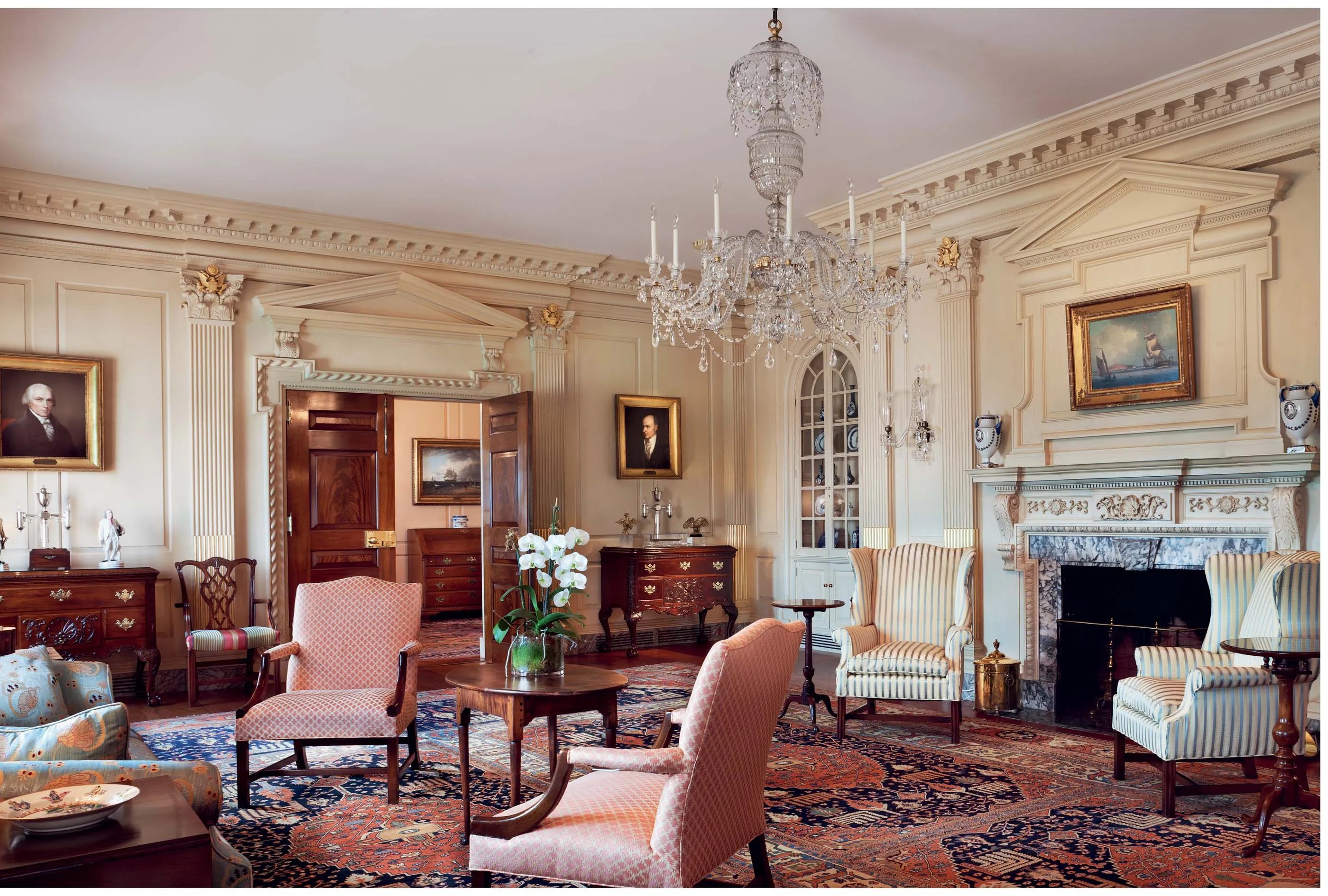The Office of the Secretary of State is&nbsp;meant to evoke an 18th century drawing room.&nbsp;
