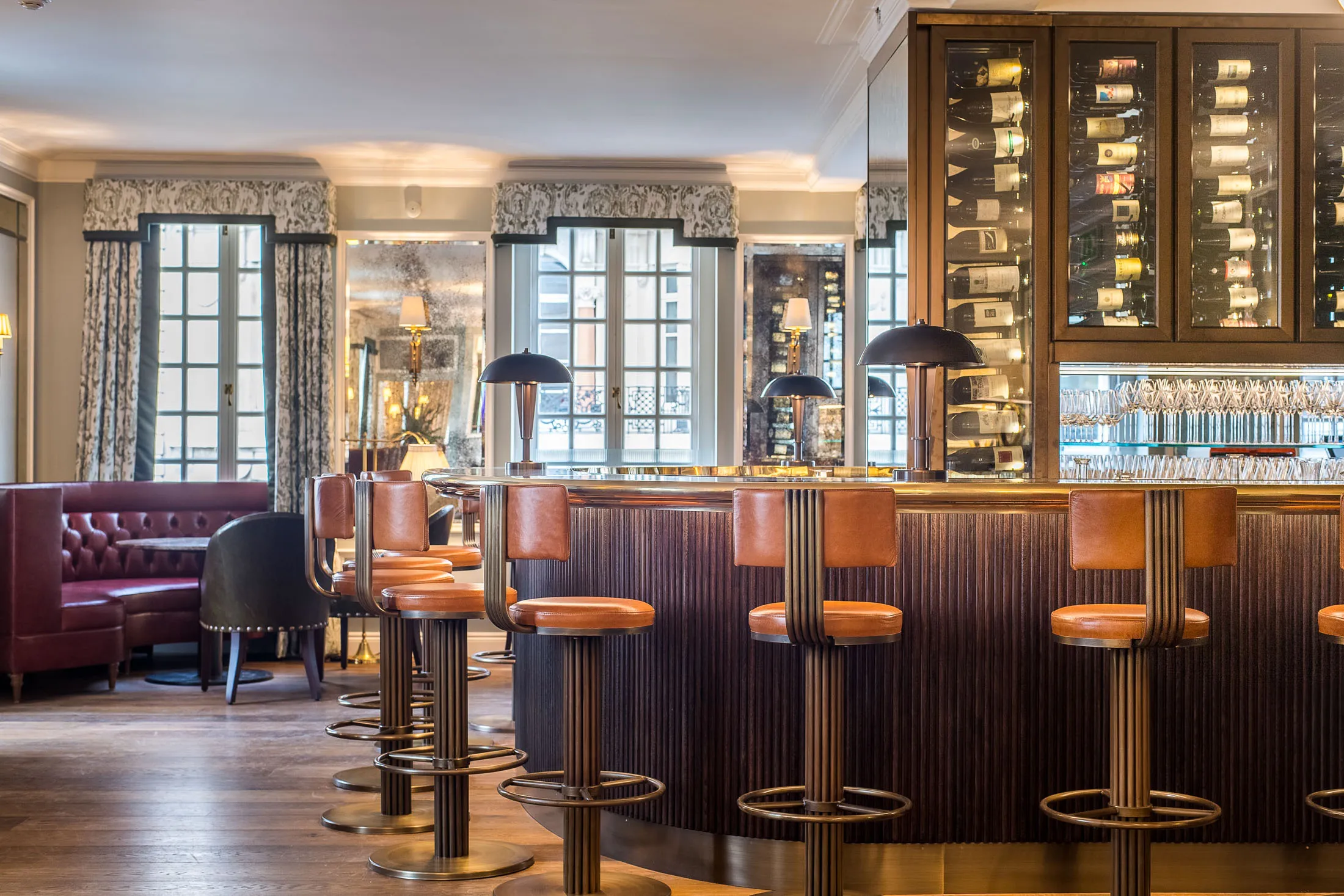 The wine bar clubroom at 67 Pall Mall, London.