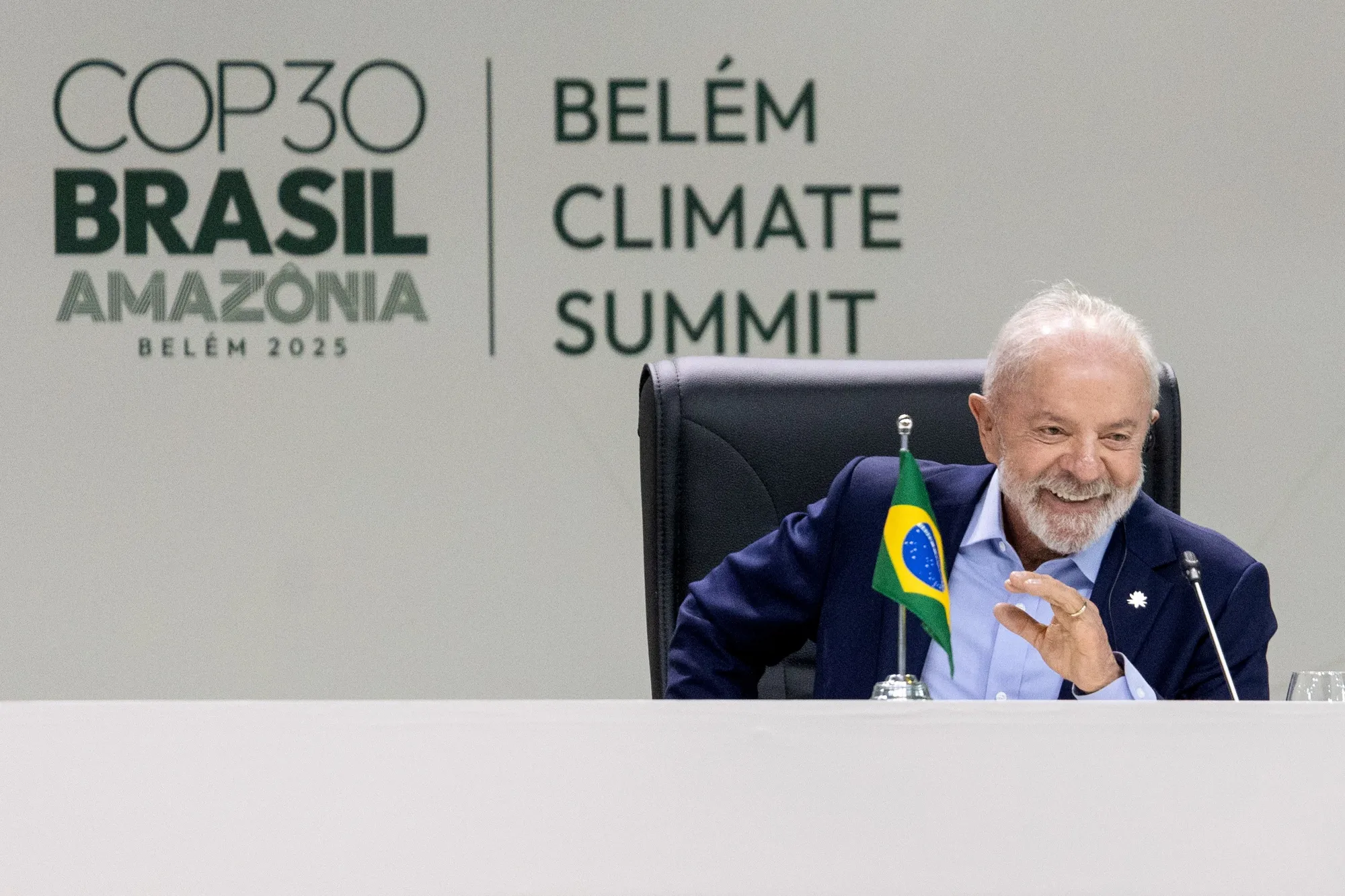 Luiz Inácio Lula da Silva, during the COP30 Leaders Summit on Nov. 6.&nbsp;