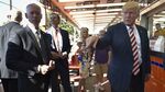 Republican presidential nominee Donald Trump stops at Geno's Steaks in Philadelphia on Sept. 22, 2016.

