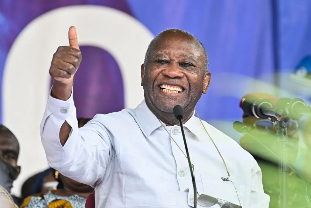 Former Ivory Coast President Laurent Gbagbo, who was&nbsp;acquitted of crimes against humanity at the ICC.