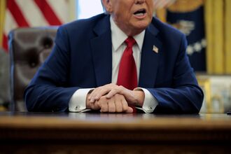 President Trump Announces Aviation Safety Executive Orders In The Oval Office Of White House
