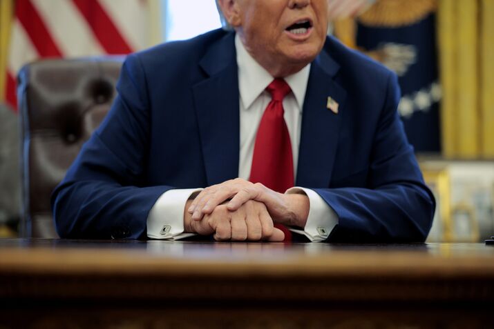 President Trump Announces Aviation Safety Executive Orders In The Oval Office Of White House