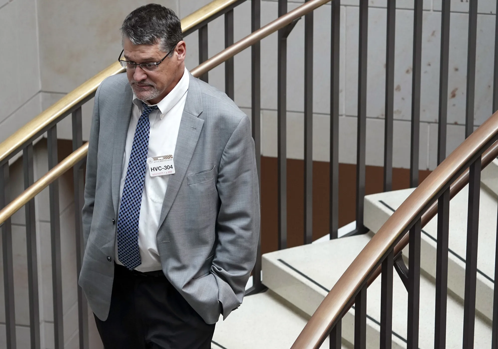 Glenn R. Simpson&nbsp;arrives for a House Intelligence Committee hearing on Capitol Hill in Washington,&nbsp;Nov. 14, 2017.