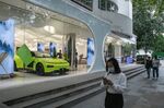 An XPeng flagship store in Beijing.