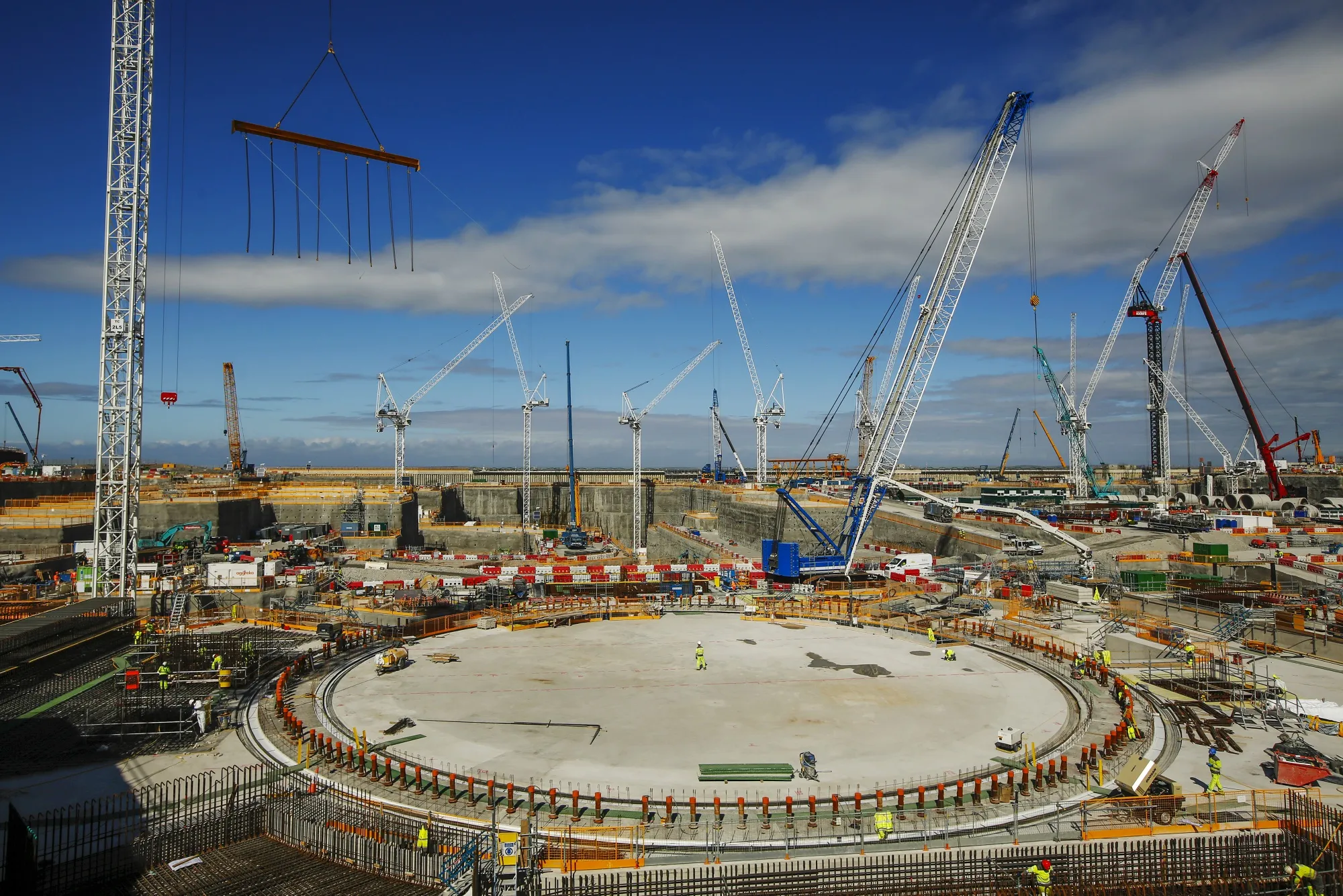 The Hinkley Point C&nbsp;nuclear power station construction site near Bridgwater, U.K.
